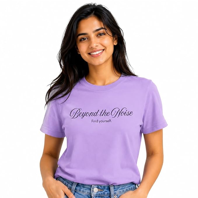 Moonlit Streets Women's Round Neck T-Shirt | 100% Ring Spun Super Combed Cotton | Half Sleeve Regular Fit Casual Cotton T-Shirt for Women