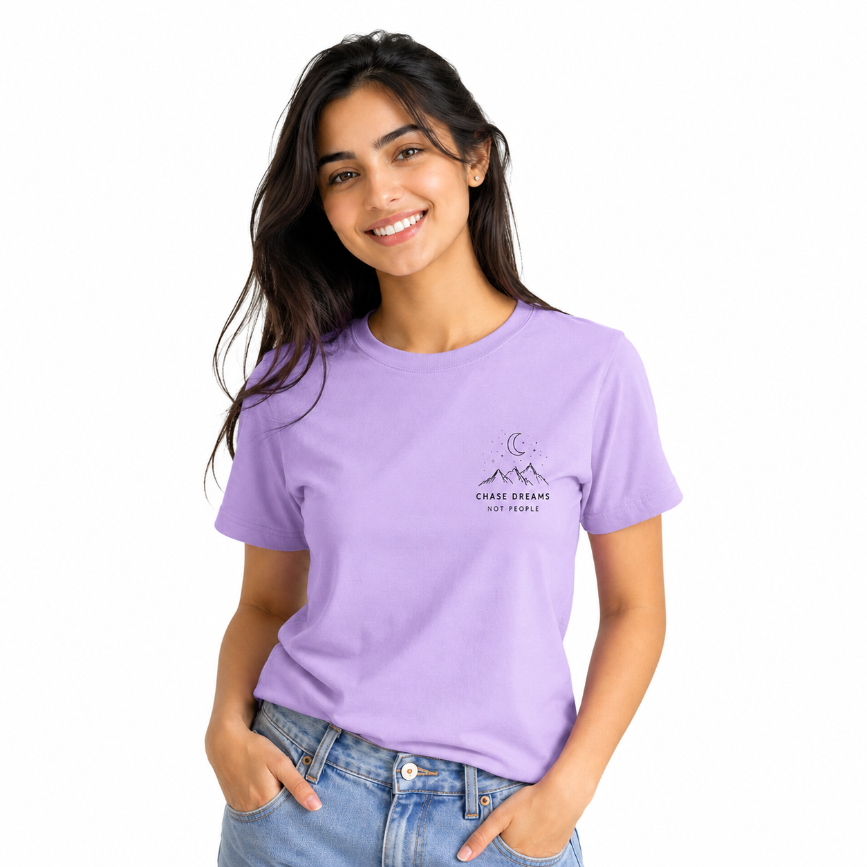 Moonlit Streets Women's Round Neck T-Shirt | 100% Ring Spun Super Combed Cotton | Half Sleeve Regular Fit Casual Cotton T-Shirt for Women new