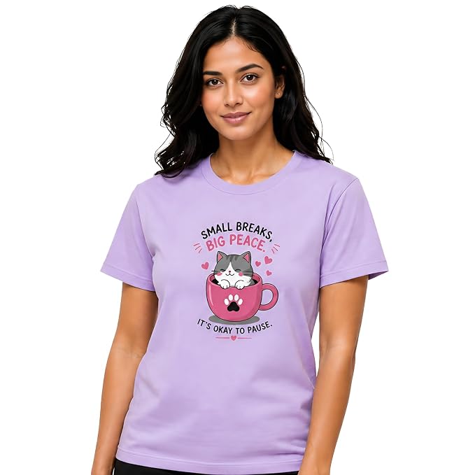 Moonlit Streets Graphic Printed T-Shirt for Women | Soft Cotton | Regular Fit | Round Neck | Half Sleeve