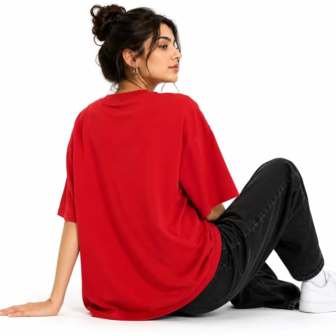 Moonlit Streets Women’s Oversized T-Shirt | Drop Shoulder | Crew Neck Casual Streetwear T-Shirt