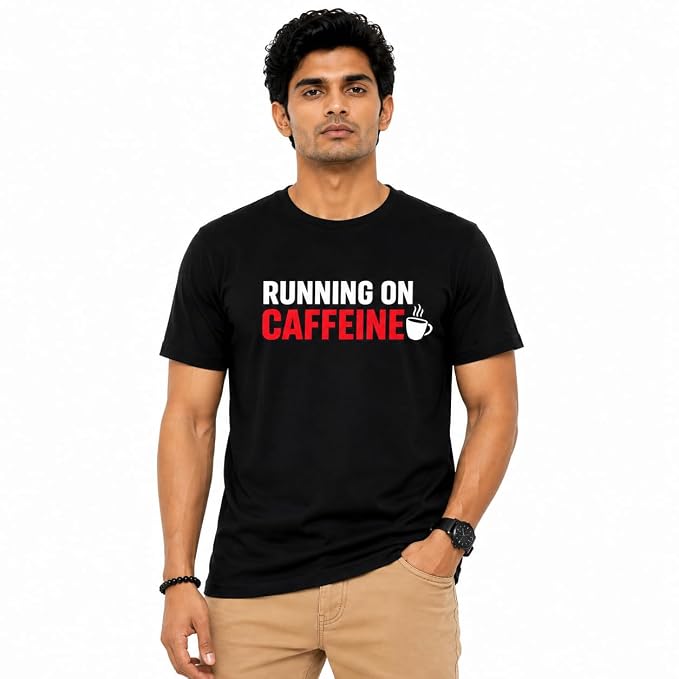 Moonlit Streets Men's 100% Combed Cotton T-Shirt | Graphic Printed | Premium Soft Fabric | Round Neck Half Sleeve Casual Streetwear Tee Black 3