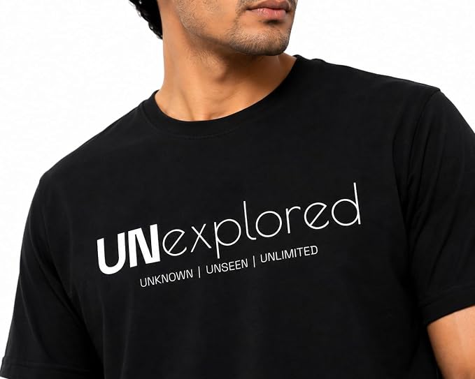 Moonlit Streets Men's 100% Combed Cotton T-Shirt | Graphic Printed | Premium Soft Fabric | Round Neck Half Sleeve Casual Streetwear Tee Black 2