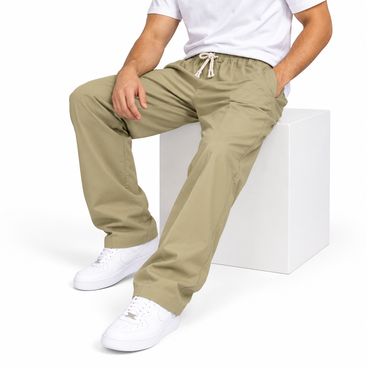 Moonlit Streets Men's Track Pants | Cotton | Drawstring Waist | Relaxed Fit