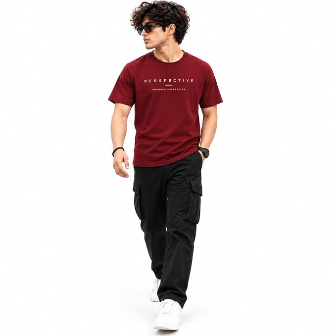 Moonlit Streets Men's Regular Fit Printed T-Shirt | Casual Round Neck
