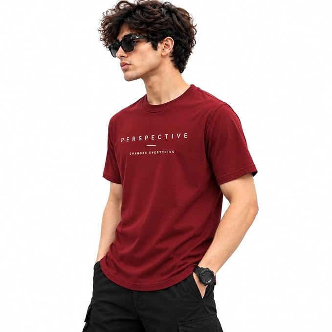 Moonlit Streets Men's Regular Fit Printed T-Shirt | Casual Round Neck