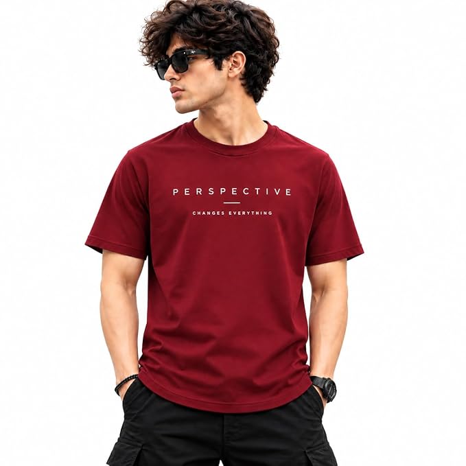 Moonlit Streets Men's Regular Fit Printed T-Shirt | Casual Round Neck