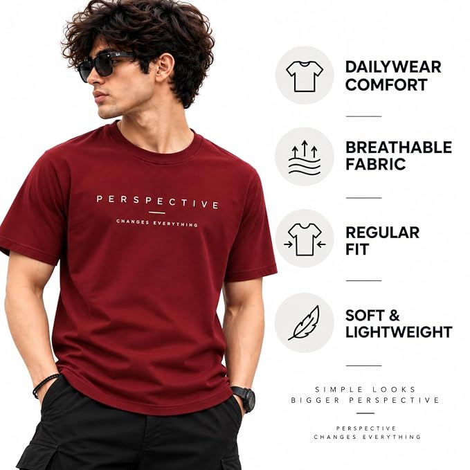 Moonlit Streets Men's Regular Fit Printed T-Shirt | Casual Round Neck