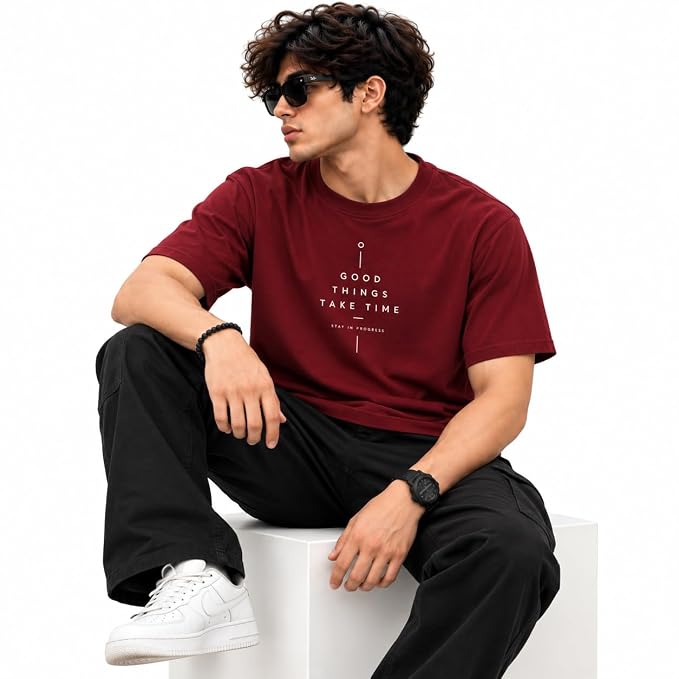 Moonlit Streets Men's Regular Fit Printed T-Shirt | Casual Round Neck style 2