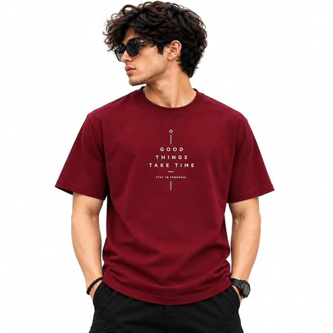 Moonlit Streets Men's Regular Fit Printed T-Shirt | Casual Round Neck style 2