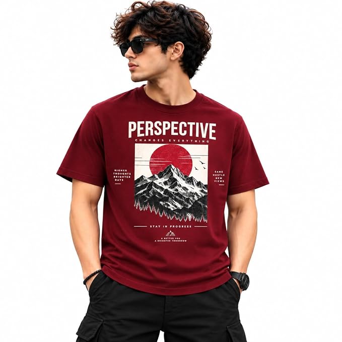 Moonlit Streets Men's Regular Fit Printed T-Shirt | Casual Round Neck style 3